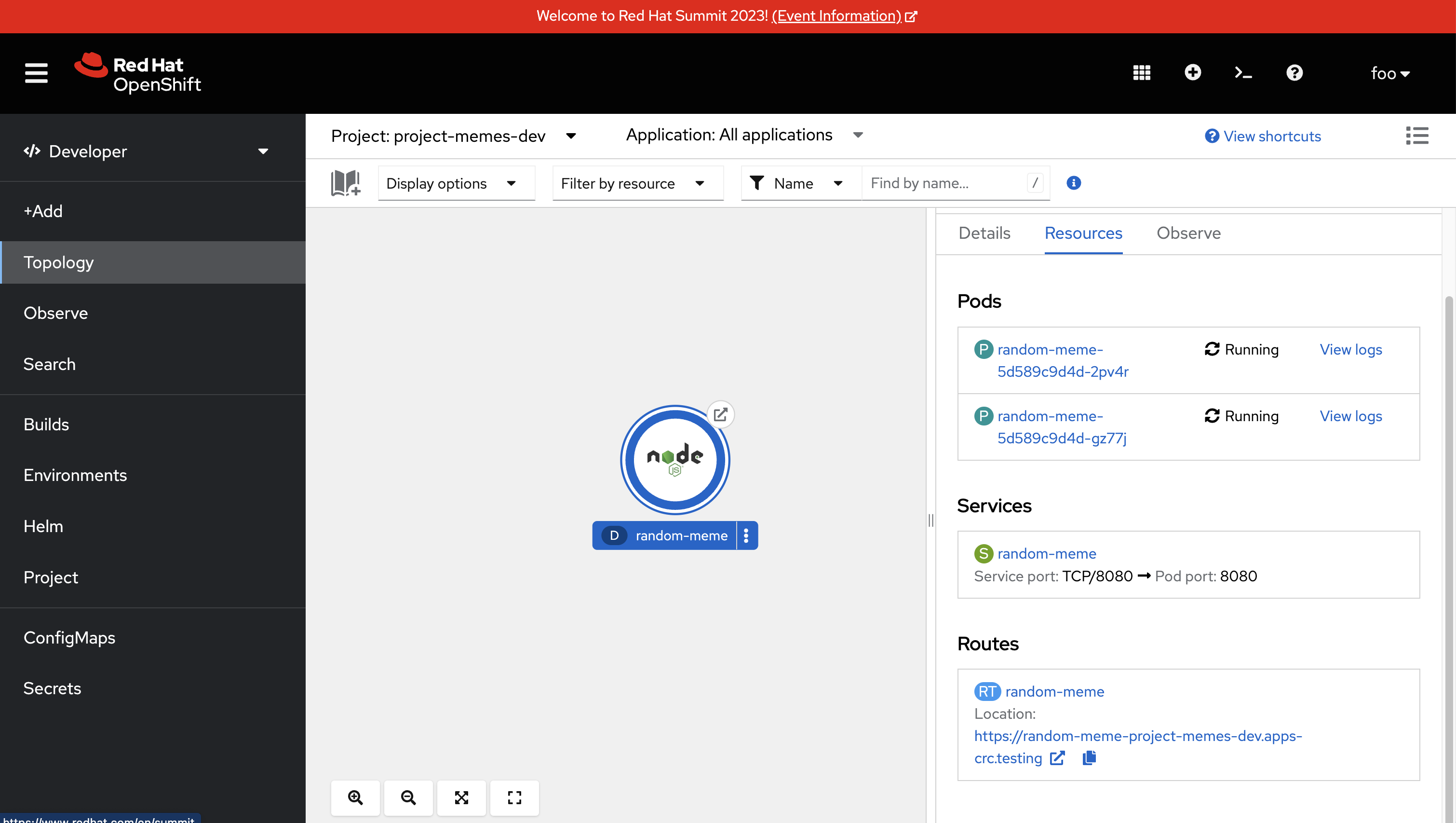 ex8.openshift topology